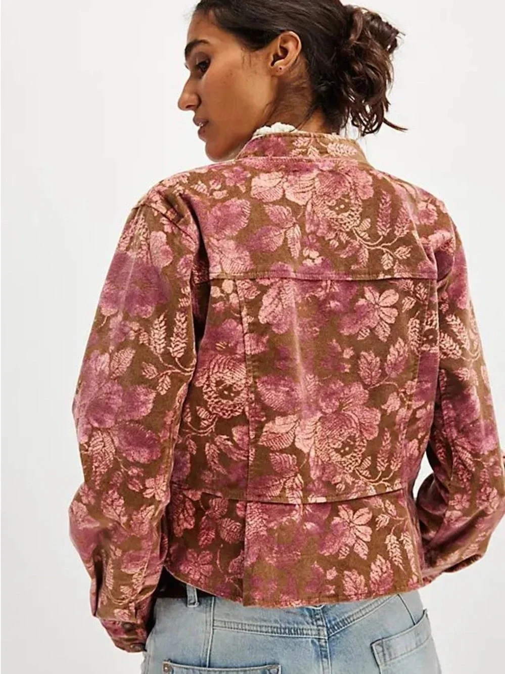 Free People Jocelyn Velvet Printed Jacket